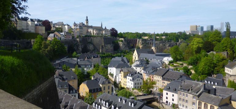 A picture of the Grund in Luxembourg City