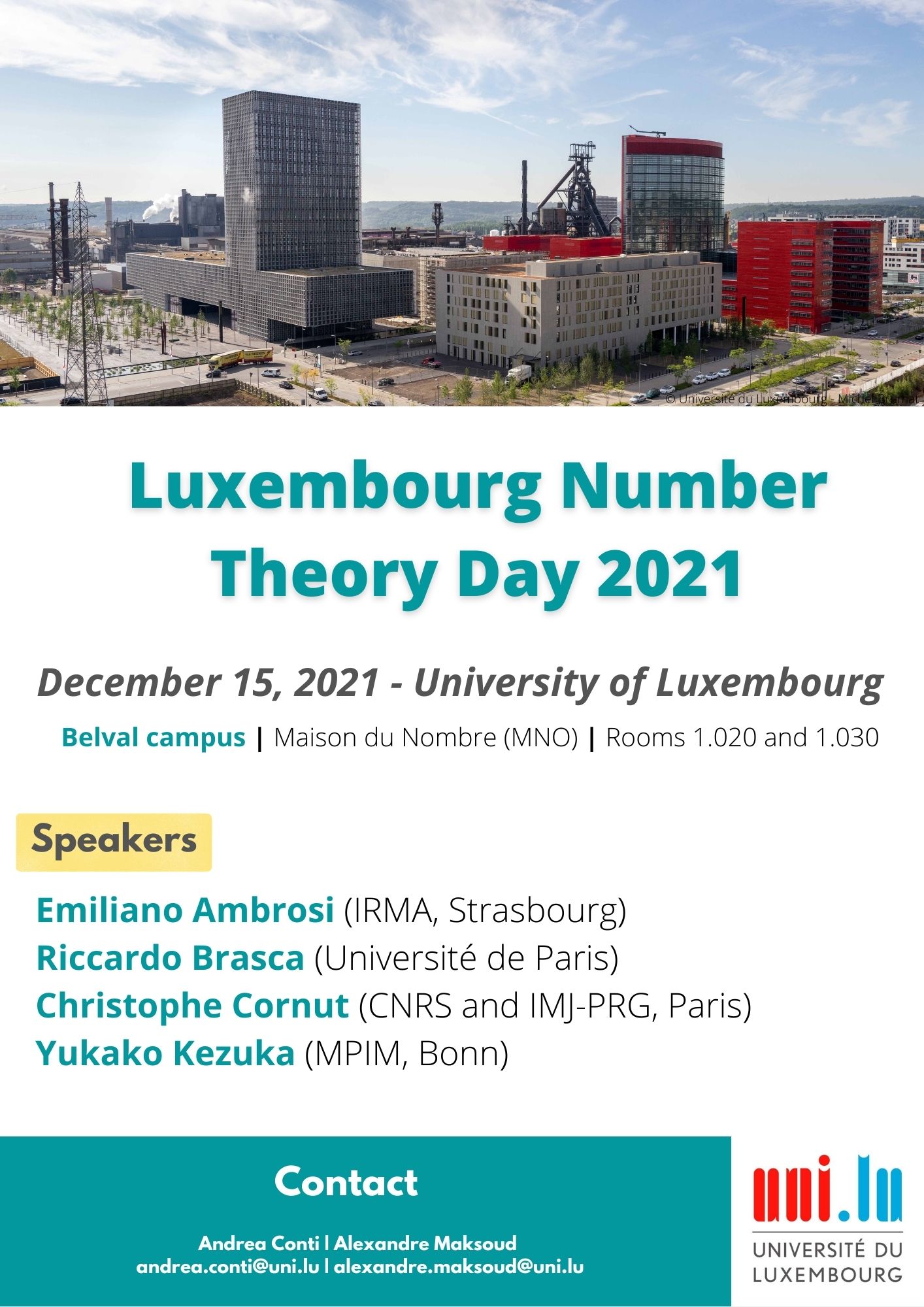 Luxembourg Number Theory Day 2021