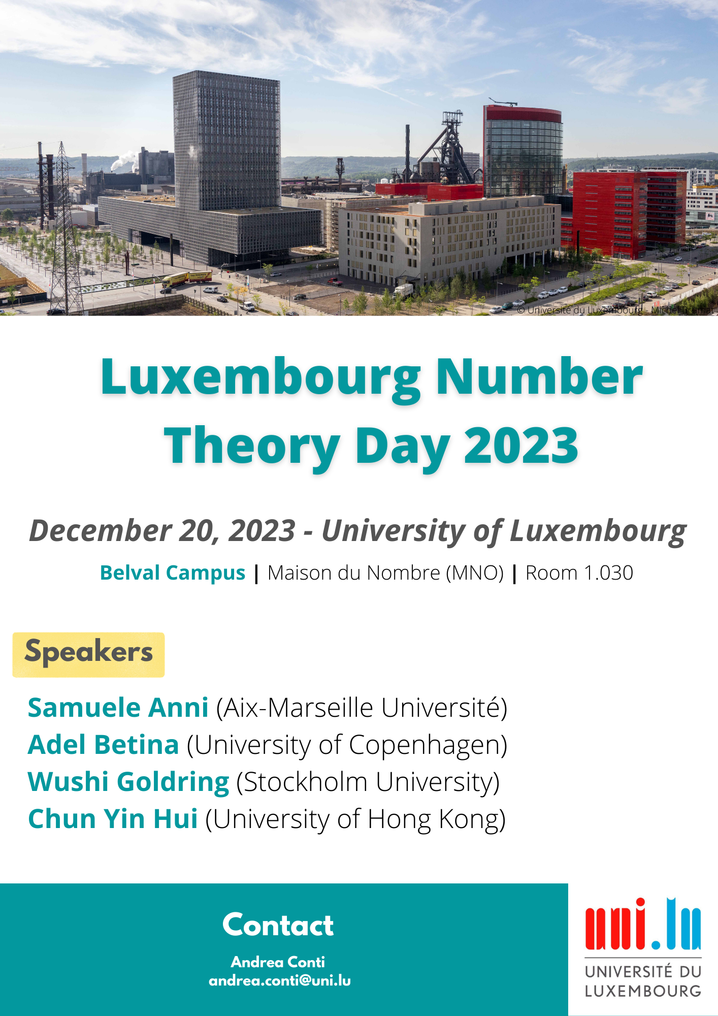 Luxembourg Number Theory Day 2023